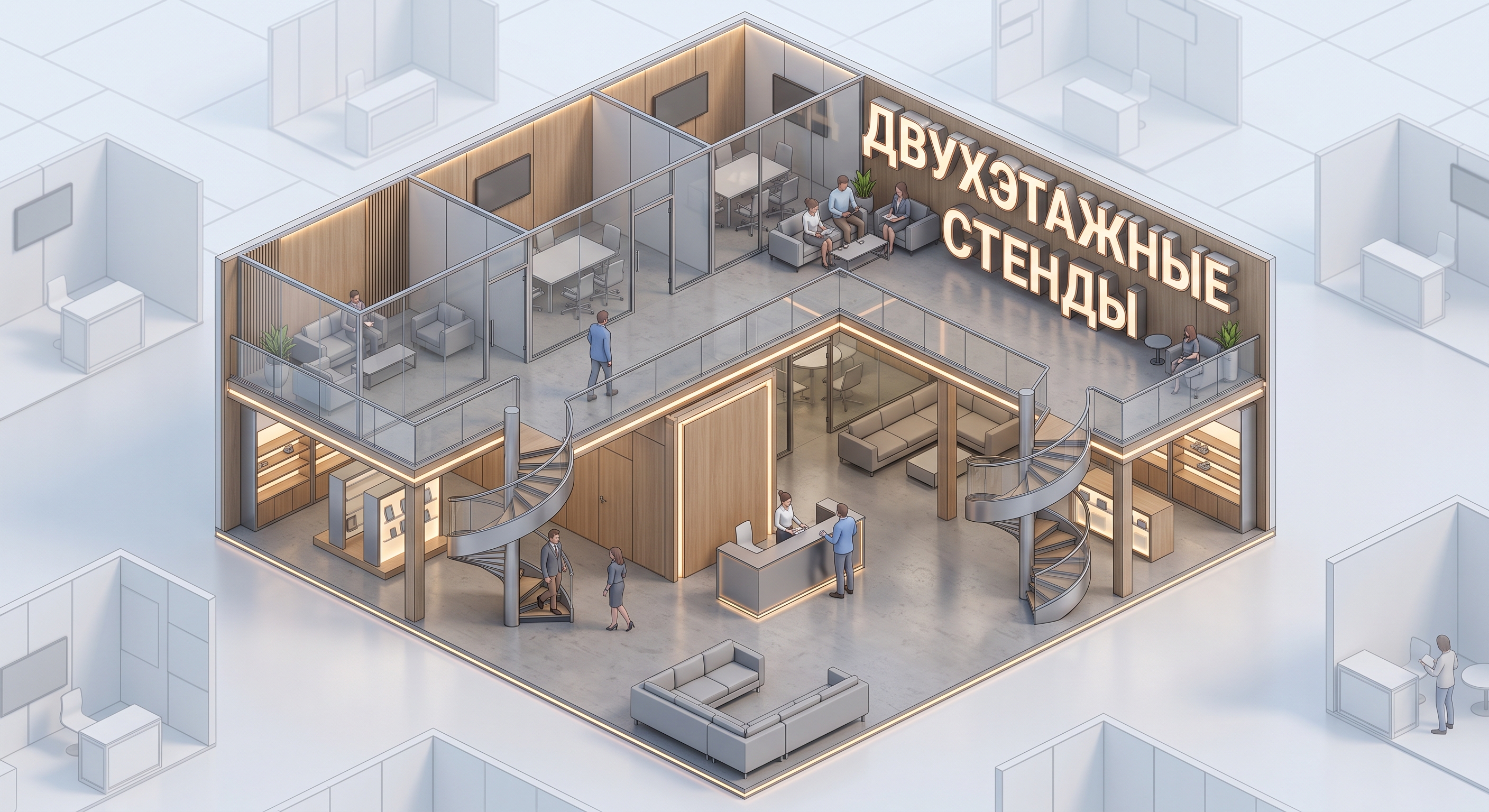 Двухэтажный выставочный стенд